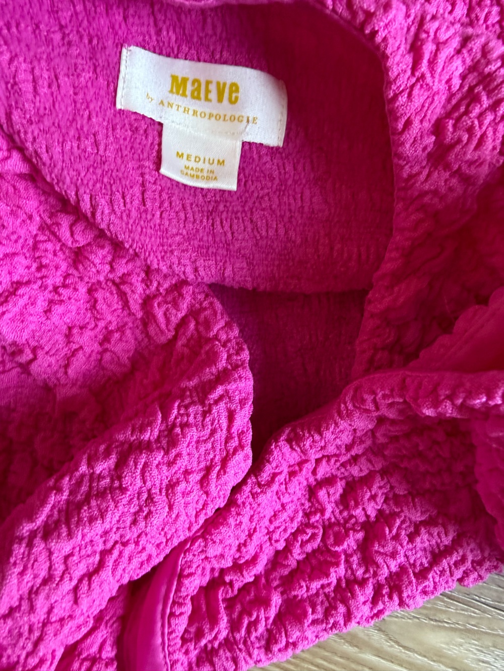 Maeve Pink Textured Popcorn Tee.NWOT - Picture 7 of 11